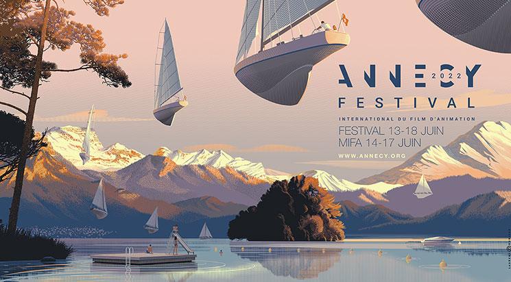  Affiche Festival d’Annecy 2022 (détails) Laurent Durieux © Festival international du film d’animation d’Annecy 