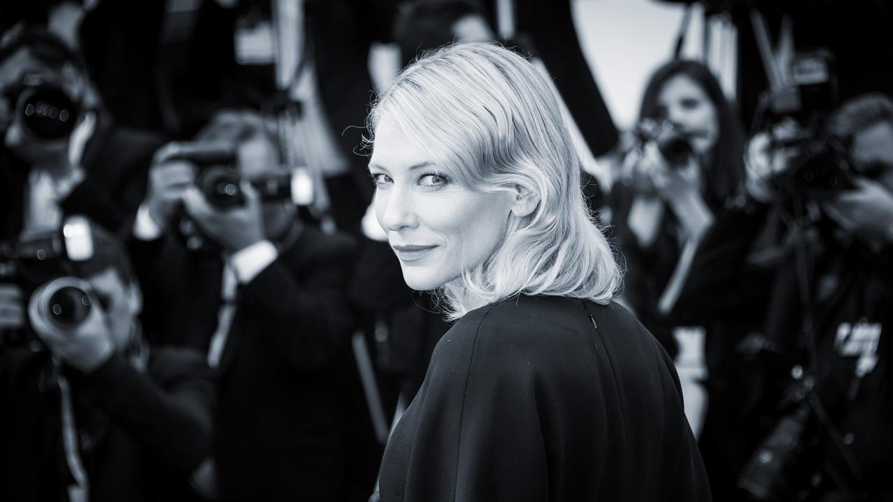 Service de Presse du Forum des images. Cate Blanchett face aux photographes © Collection Christophel