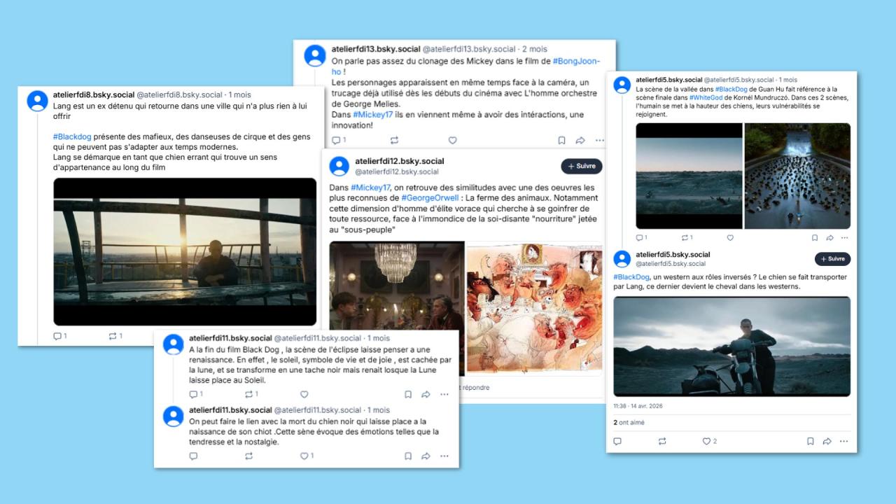 Critweet. Critiques des élèves sur Bluesky