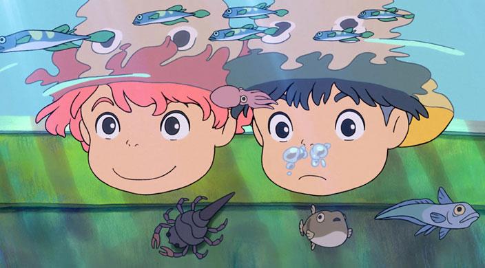 Ponyo sur la falaise