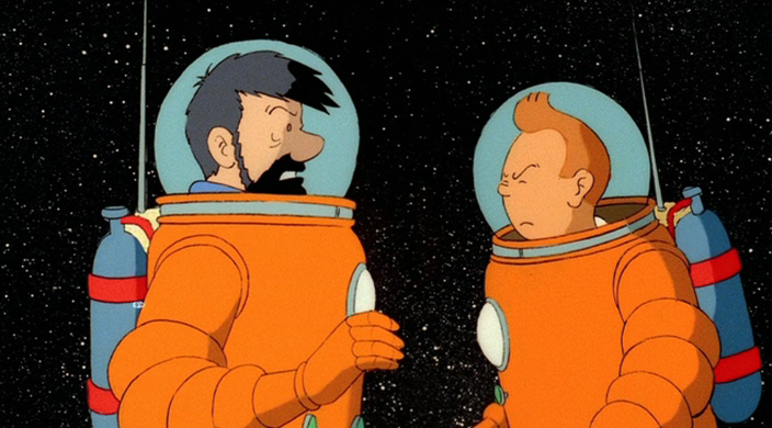 Tintin : objectif lune et On a marché sur la lune